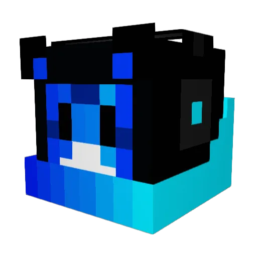 walkingintheair Minecraft avatar head, 3D render