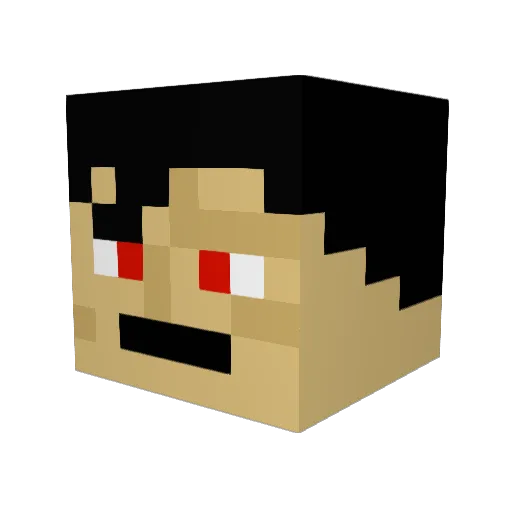 walkingsidewalk Minecraft avatar head, 3D render