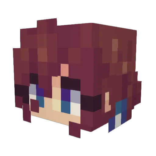 walkorqq Minecraft avatar head, 3D render