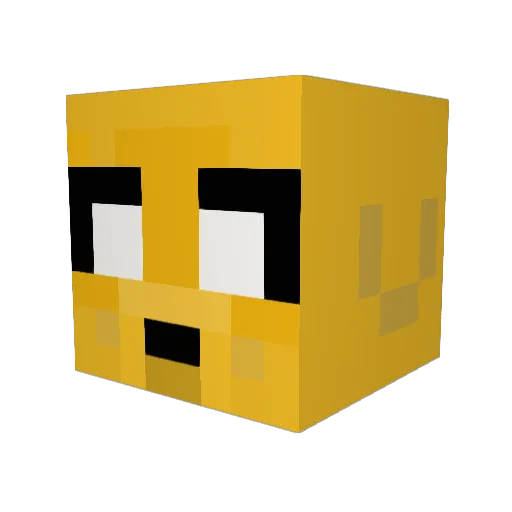 walkyturtle Minecraft avatar head, 3D render