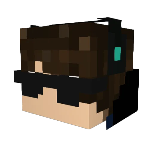 wall45009 Minecraft avatar head, 3D render