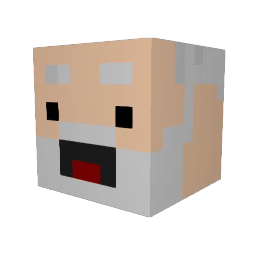 wallace524 Minecraft avatar head, 3D render