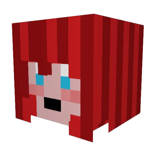 wallateddy Minecraft avatar head, 3D render