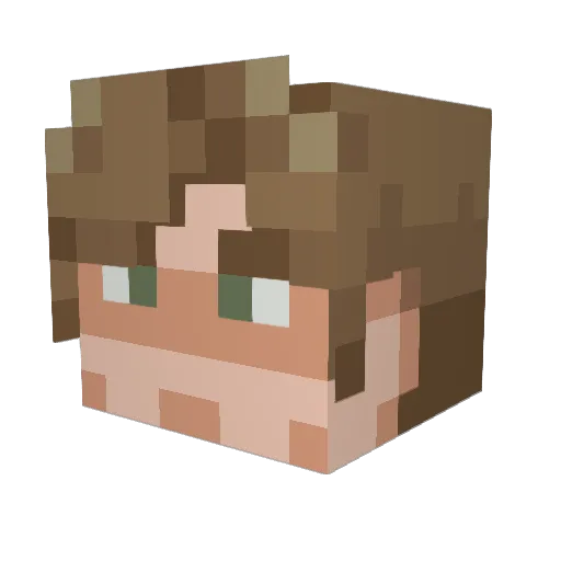 walleiss Minecraft avatar head, 3D render
