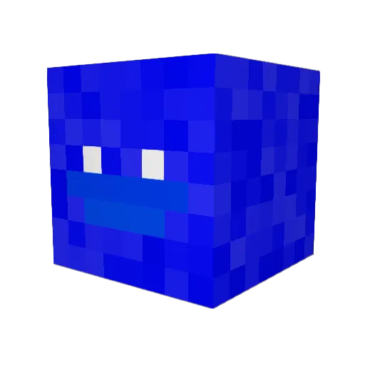 wallfers Minecraft avatar head, 3D render