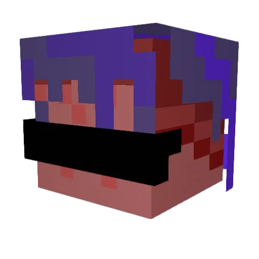 wallgames Minecraft avatar head, 3D render