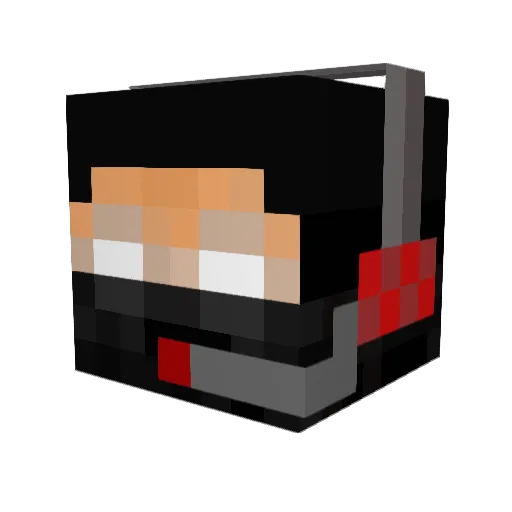 wallman Minecraft avatar head, 3D render