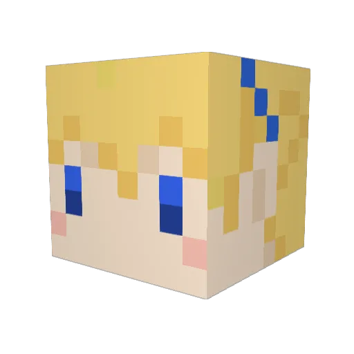 walnut1229 Minecraft avatar head, 3D render