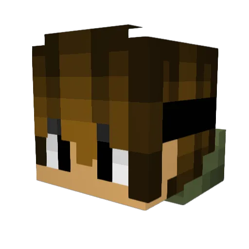 walnutloki Minecraft avatar head, 3D render