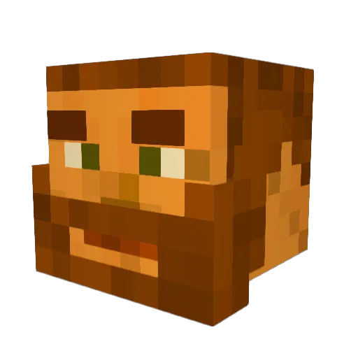 walrusburger Minecraft avatar head, 3D render