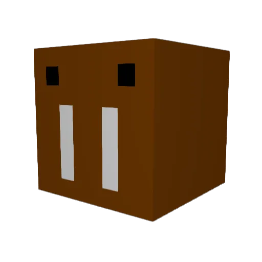 walruslama Minecraft avatar head, 3D render