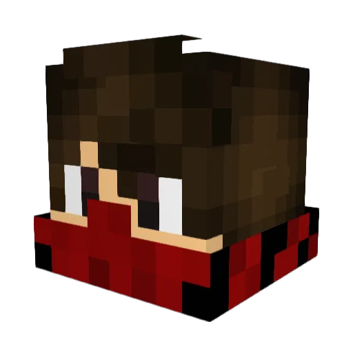 walruzes Minecraft avatar head, 3D render
