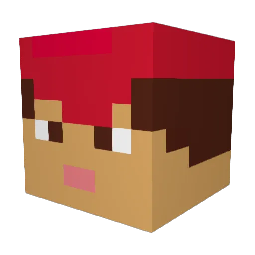 waltermittie Minecraft avatar head, 3D render