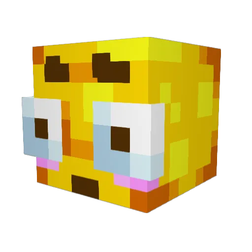 waltie_white Minecraft avatar head, 3D render