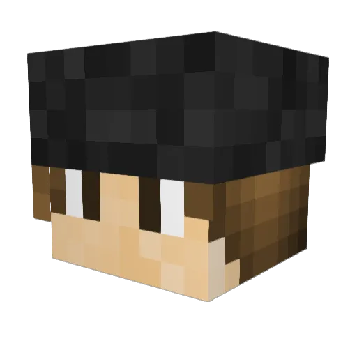 waluum Minecraft avatar head, 3D render