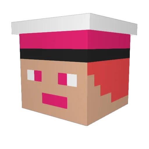 wamilton Minecraft avatar head, 3D render