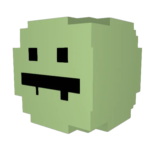 wan29 Minecraft avatar head, 3D render