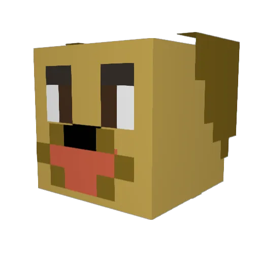 wan91 Minecraft avatar head, 3D render