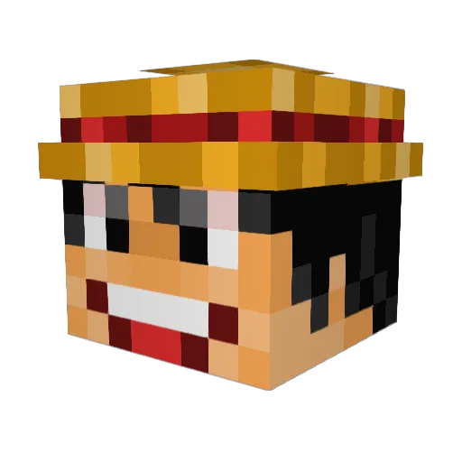 wan_an233 Minecraft avatar head, 3D render