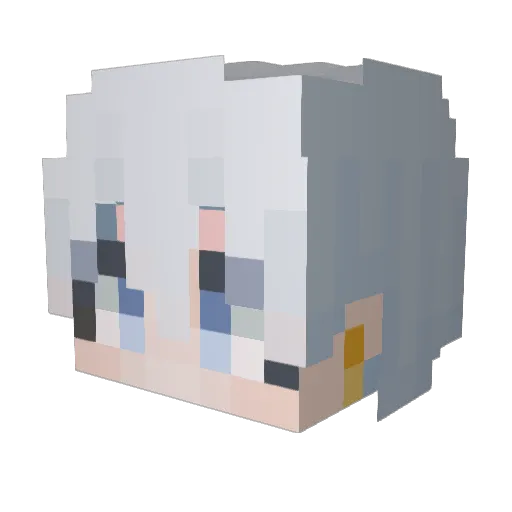wander_quiche Minecraft avatar head, 3D render