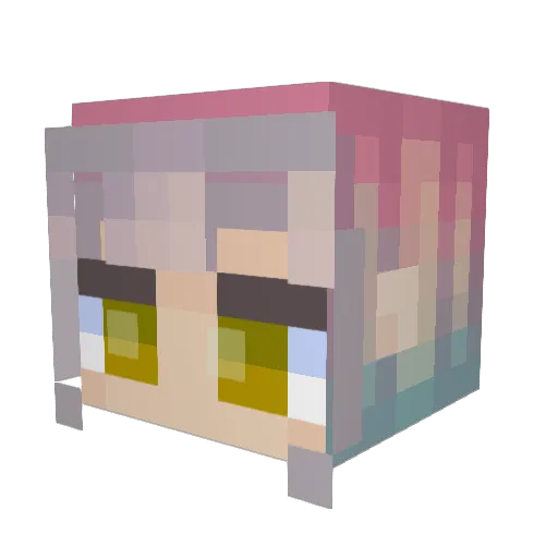 wanderlng Minecraft avatar head, 3D render