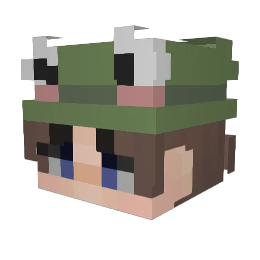 wandous33 Minecraft avatar head, 3D render