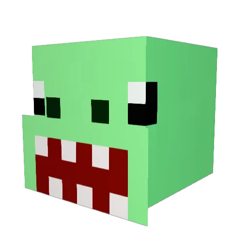 waneeeee Minecraft avatar head, 3D render