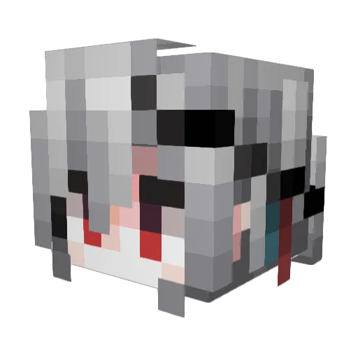 wanfeng71 Minecraft avatar head, 3D render