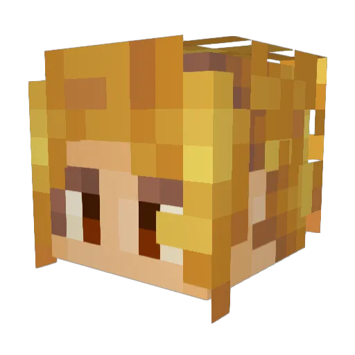 wangchonghoe Minecraft avatar head, 3D render