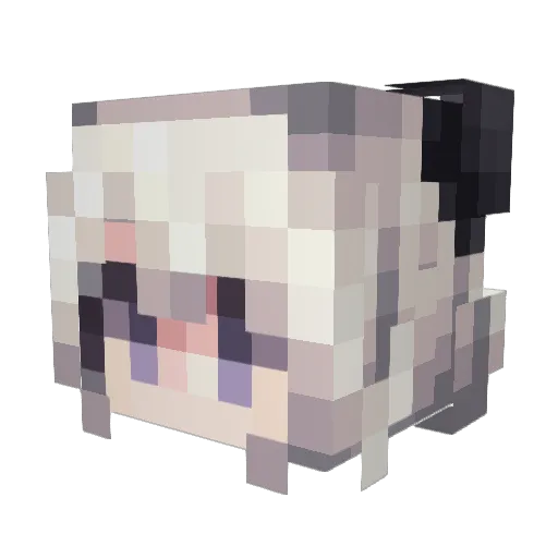 wangdux Minecraft avatar head, 3D render