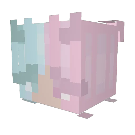 wangfang Minecraft avatar head, 3D render