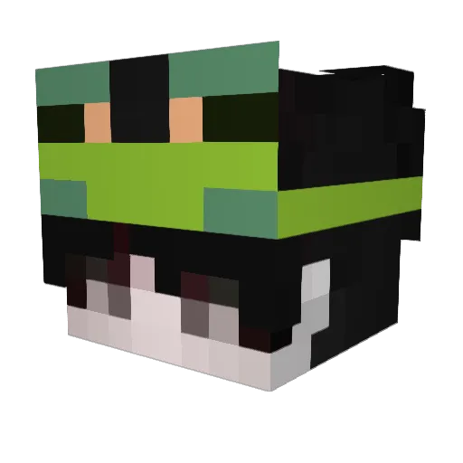 wangguagua Minecraft avatar head, 3D render