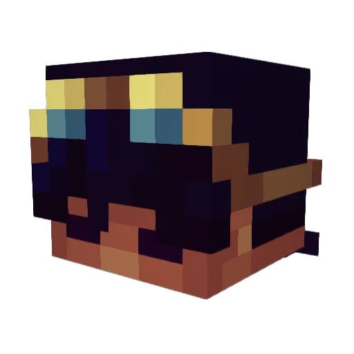 wangray Minecraft avatar head, 3D render