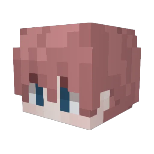 wangyao1 Minecraft avatar head, 3D render