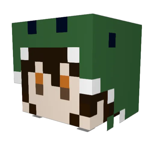 wanibe_38 Minecraft avatar head, 3D render