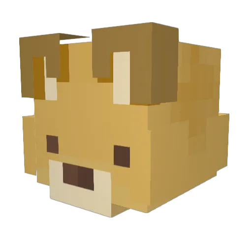 waniha Minecraft avatar head, 3D render