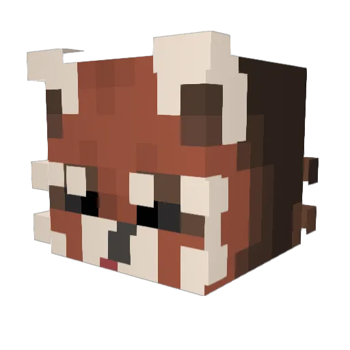 waning_7 Minecraft avatar head, 3D render