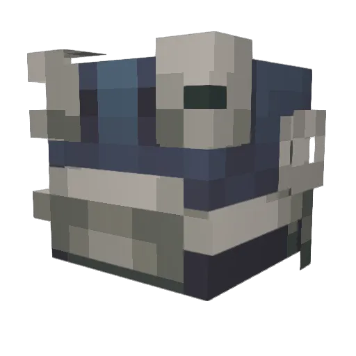 wanjie45 Minecraft avatar head, 3D render