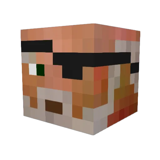 wankerstein Minecraft avatar head, 3D render