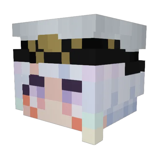 wankosensei Minecraft avatar head, 3D render