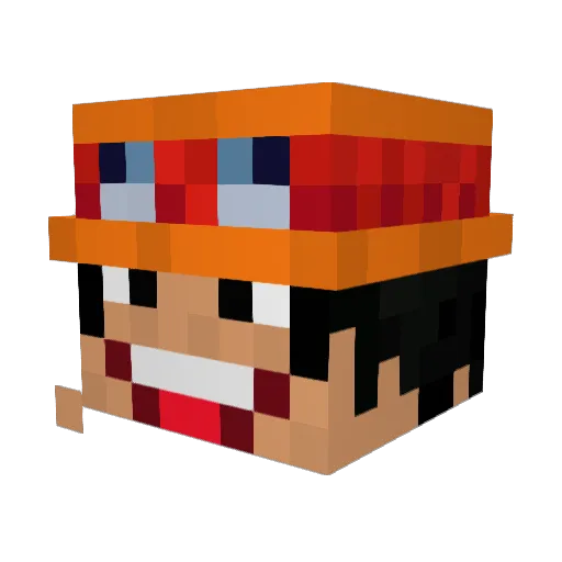 wanlap Minecraft avatar head, 3D render