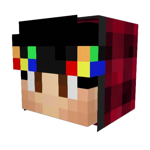 wanna_clem Minecraft avatar head, 3D render