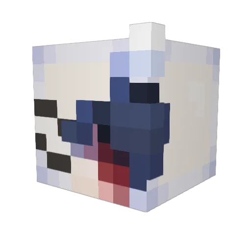 wannabedadd Minecraft avatar head, 3D render