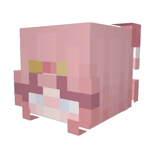 wannabeloved Minecraft avatar head, 3D render