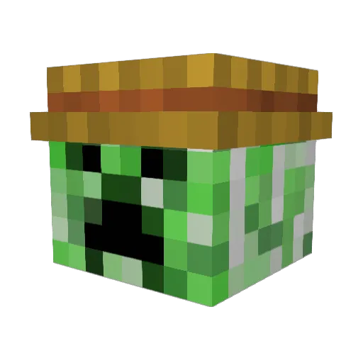 wanqiuji Minecraft avatar head, 3D render