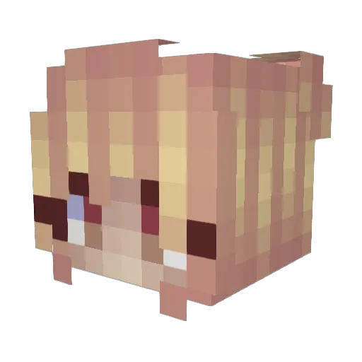 waolol Minecraft avatar head, 3D render