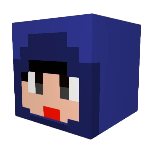 waome Minecraft avatar head, 3D render
