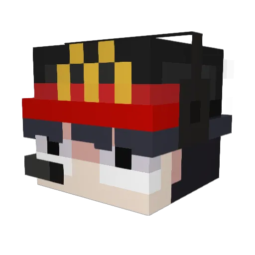 waonan Minecraft avatar head, 3D render