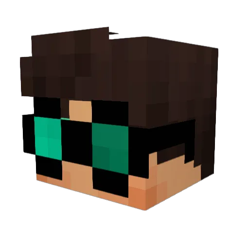 waqee Minecraft avatar head, 3D render