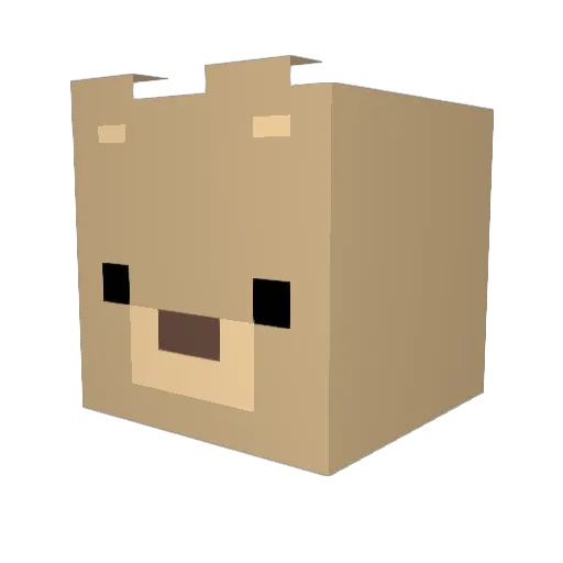 waqf07 Minecraft avatar head, 3D render